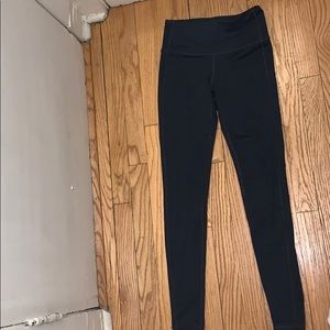 Athleta Dark Blue Textured Leggings